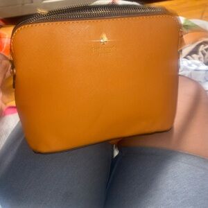 Kate Spade Orange Dome Zip Satchel – Classic Style, Light Wear